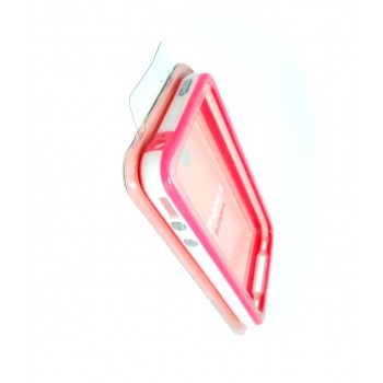 Бампер для iPhone 4 Bumper (pink / white)