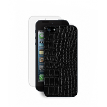 Кожаная накладка для iPhone 5 Deppa (black)